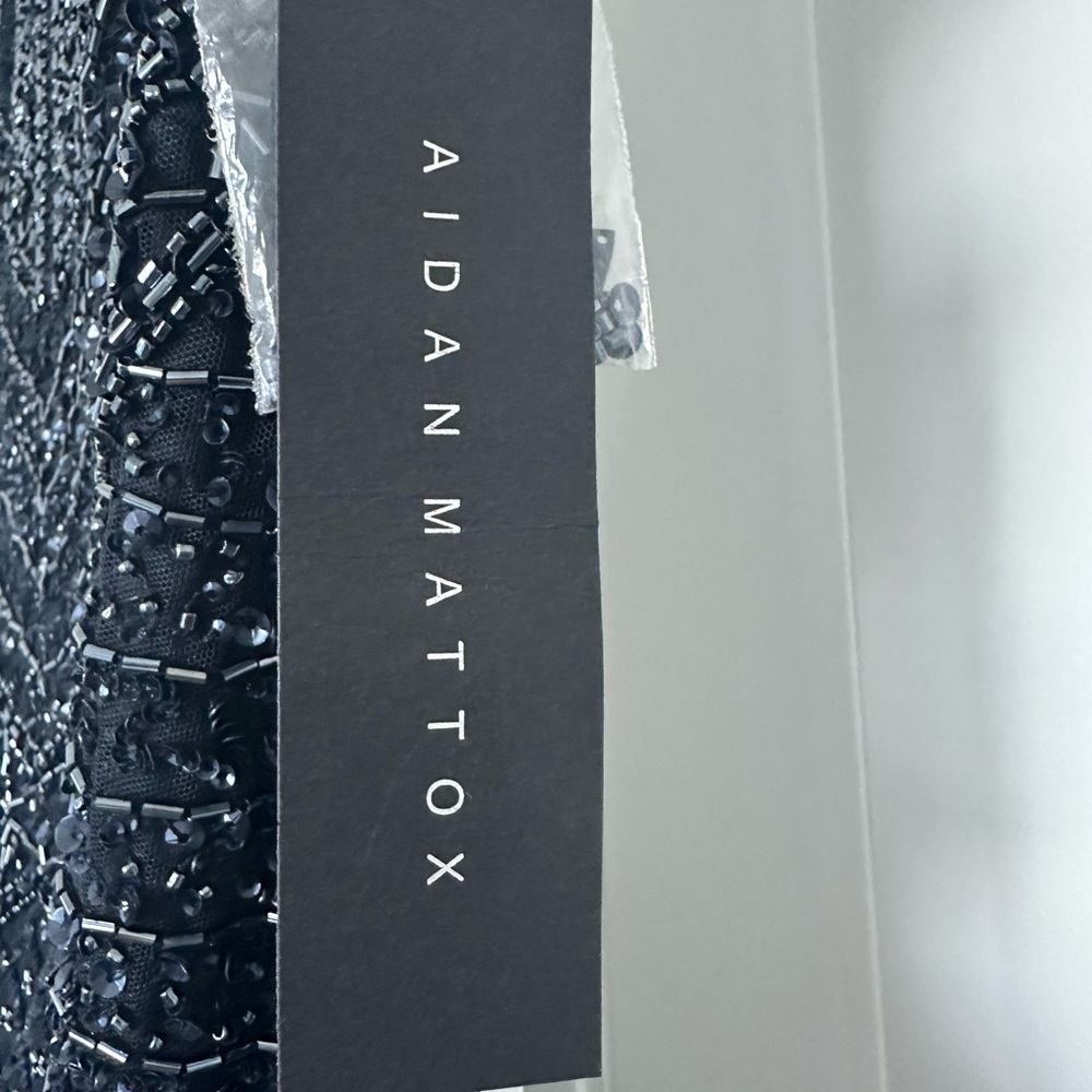 Aidan Mattox embellished black tie dress - Picture 5 of 10
